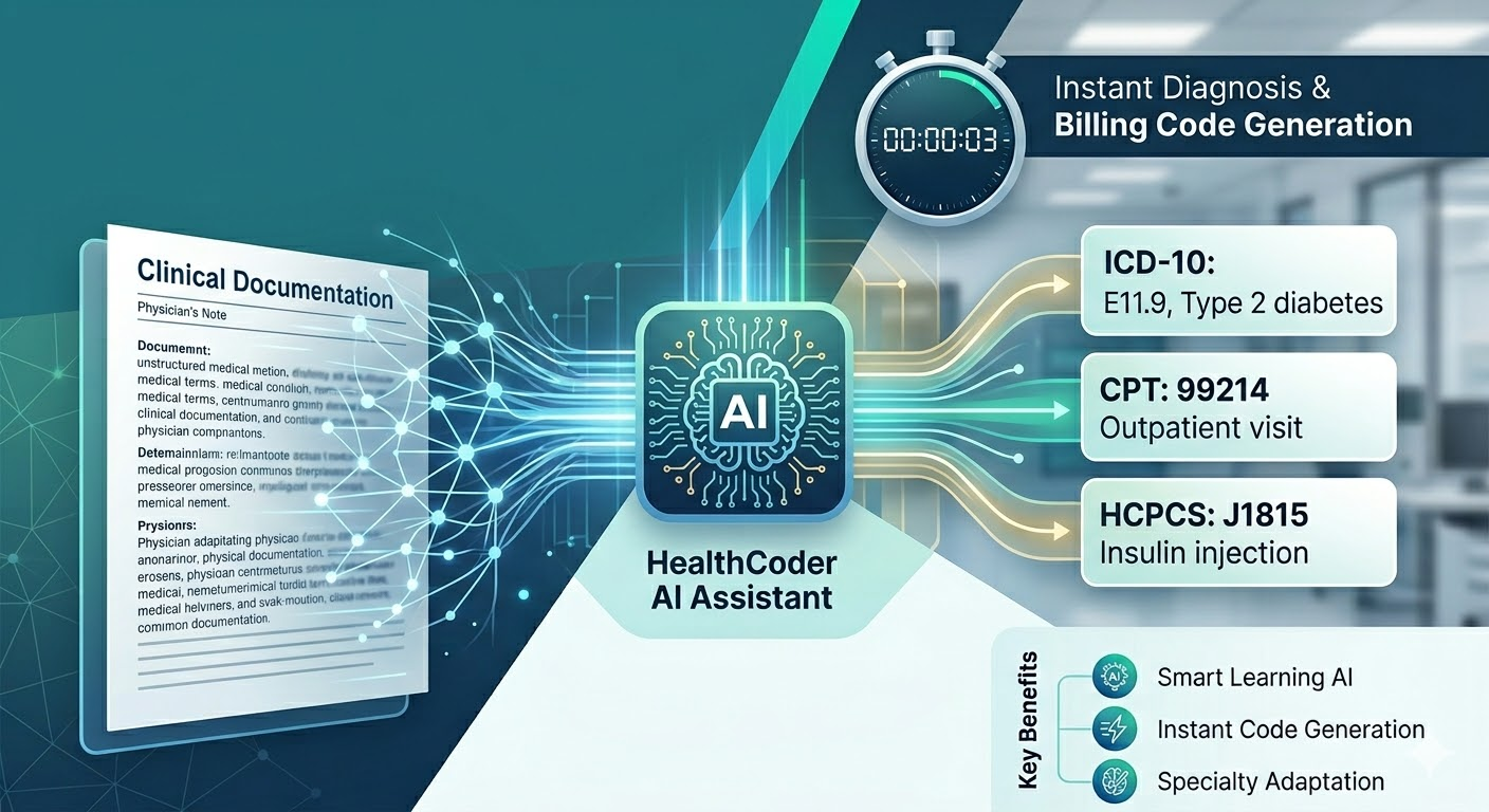 AI-Powered Precision: Instant Diagnosis & Billing Code Generation - AI-powered medical coding solution